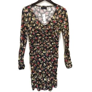 Urban Outfitters Floral Ruched Bodycon Dress Deadstock